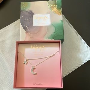 Star and moon 16’ necklace